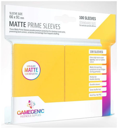 Gamegenic Matte Prime Card Sleeves (66mm x 91mm) (100 Sleeves Per Pack)