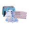 Mini Mahjong Set (Polar Bear) with Carrying bag, Blue Tiles. Travel set