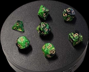 7x Mix 16mm Dice - Jade Green
