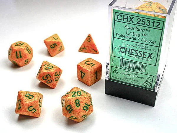 Chessex Polyhedral 7-Die Set Speckled - Lotus