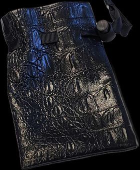 7x Mix 16mm Dice - Cosmic glitter A w/leather pouch