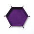1pc/Dice Tray Hexagonal Dice Rolling Rack Folding PU Leather Dice Tray - purple