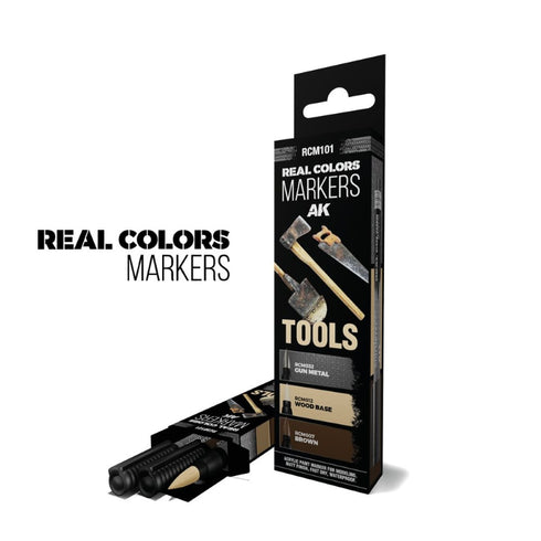AK Interactive - RC Markers - Set of 3 Real Colors Markers - Various