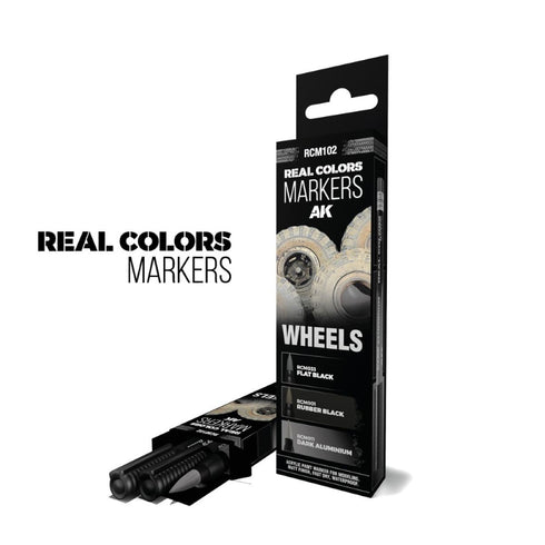 AK Interactive - RC Markers - Set of 3 Real Colors Markers - Various