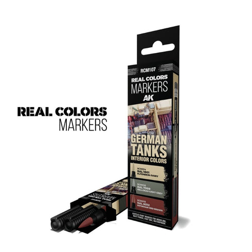 AK Interactive - RC Markers - Set of 3 Real Colors Markers - Various