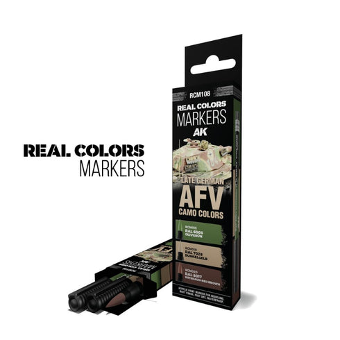 AK Interactive - RC Markers - Set of 3 Real Colors Markers - Various