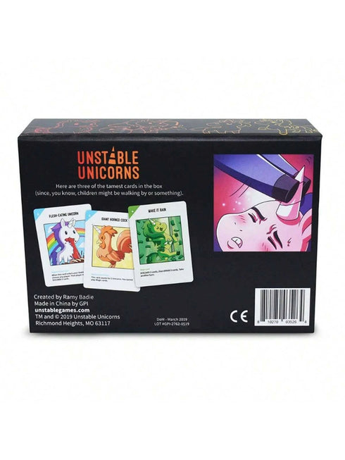 UNSTABLE UNICORNS BLACK NSFW CARD GAME