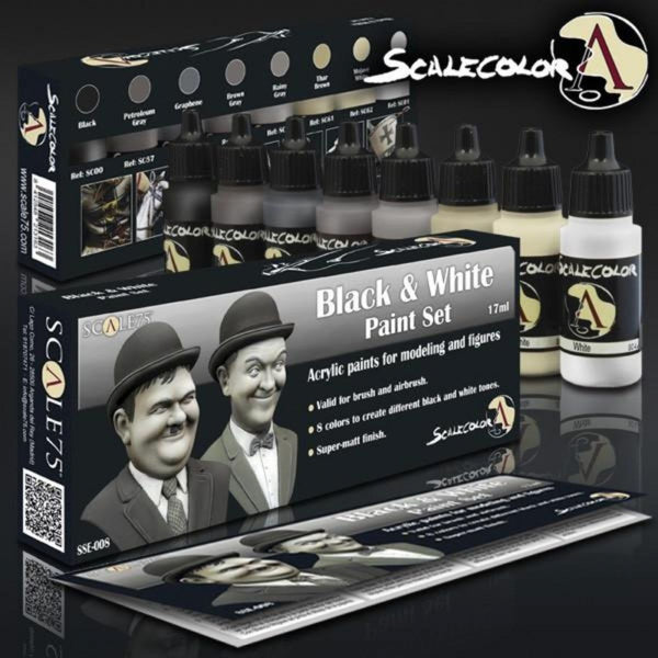 Scale 75 - Scalecolor - Black and White Paint Set
