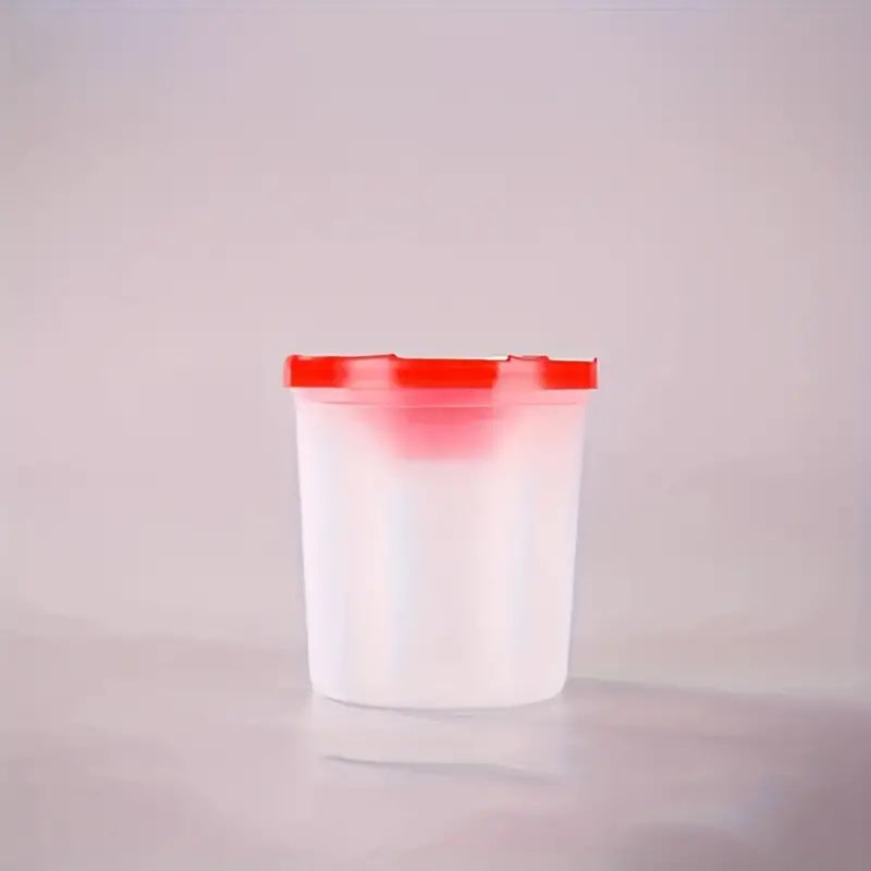 1pc Plastic Painting Brush Washing Cup  Pot & Lid: Various