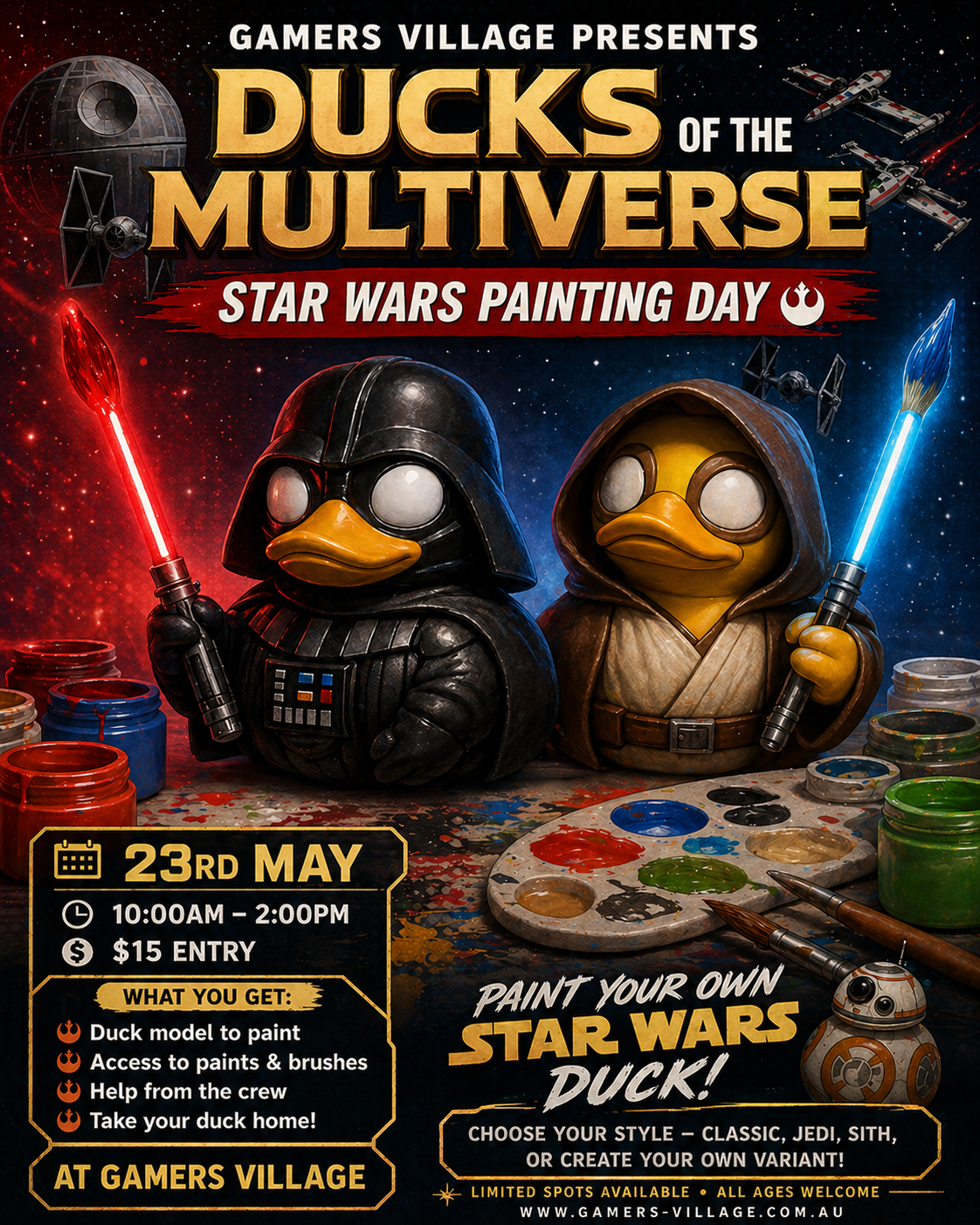 Gamers Village Armory Event: Ducks of the Multiverse -Star Wars -painting Day [23rd May]