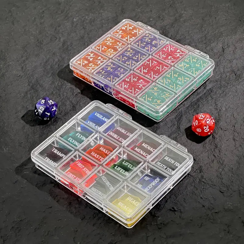 Counters for Magic: The Gathering, TCG, and Card Games Accessories, Game Counter Tokens |  Dice Set, [Random selection]