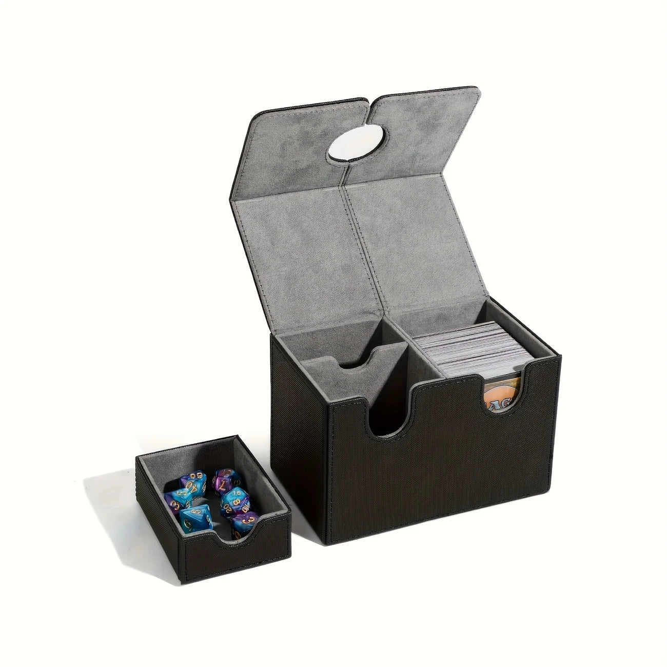 New 200+ Magnetic Extra Deck Box with Dice tray