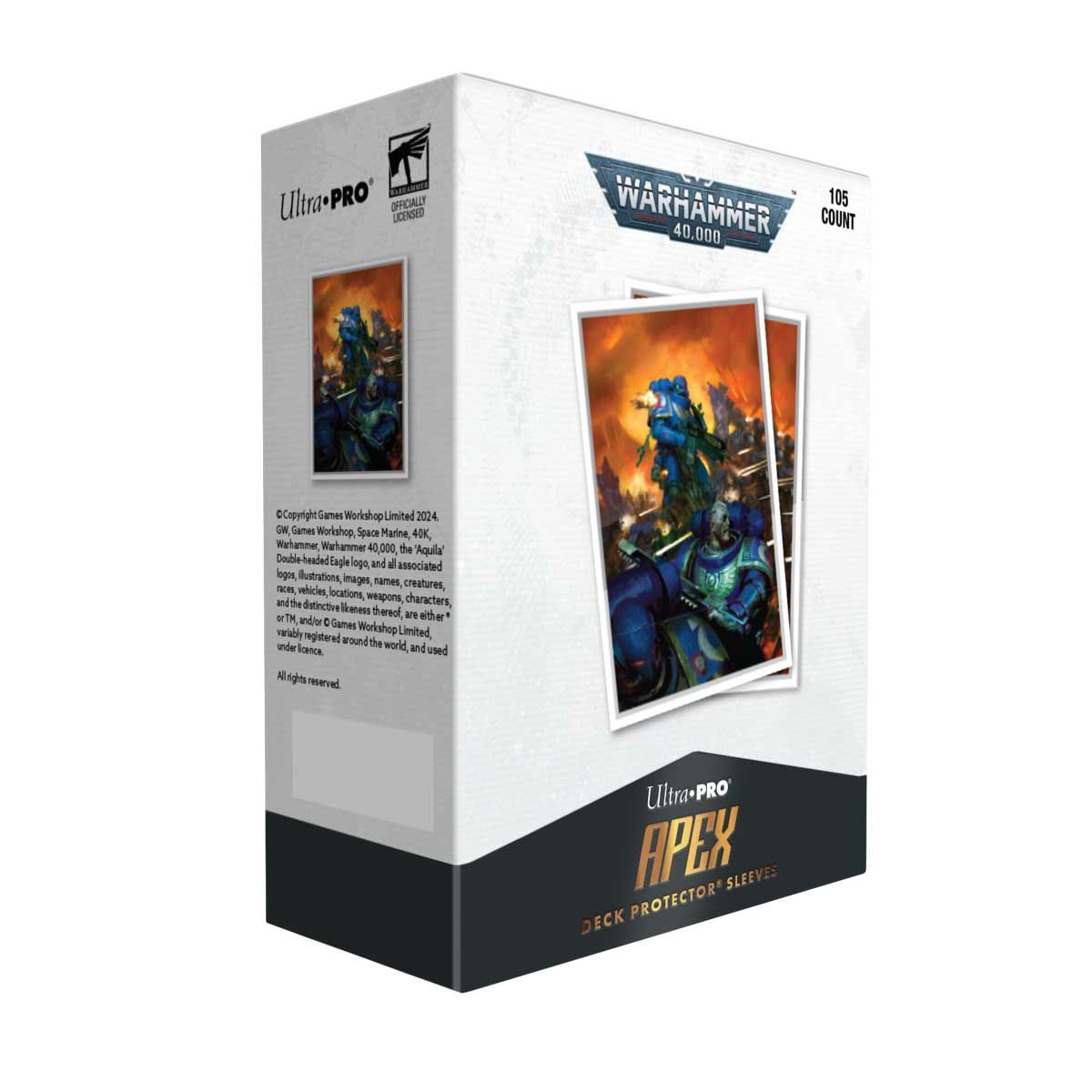 Ultra Pro:  Space Marines - Adeptus Astartes 105ct Apex Deck Protector sleeves Warhammer 40k