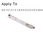 Hand Drill with 8 drill bits - silver/black