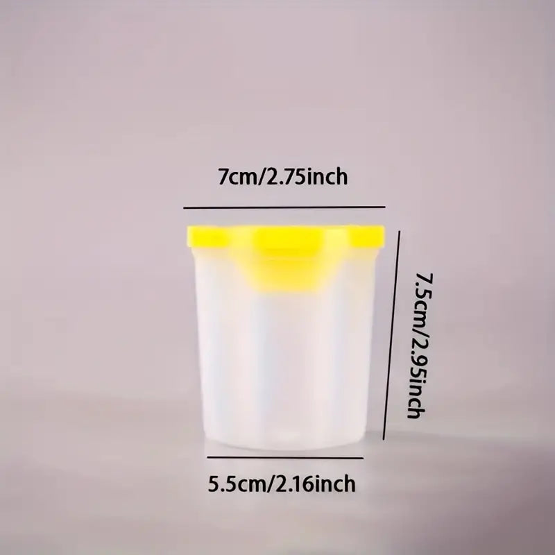 1pc Plastic Painting Brush Washing Cup  Pot & Lid: Various