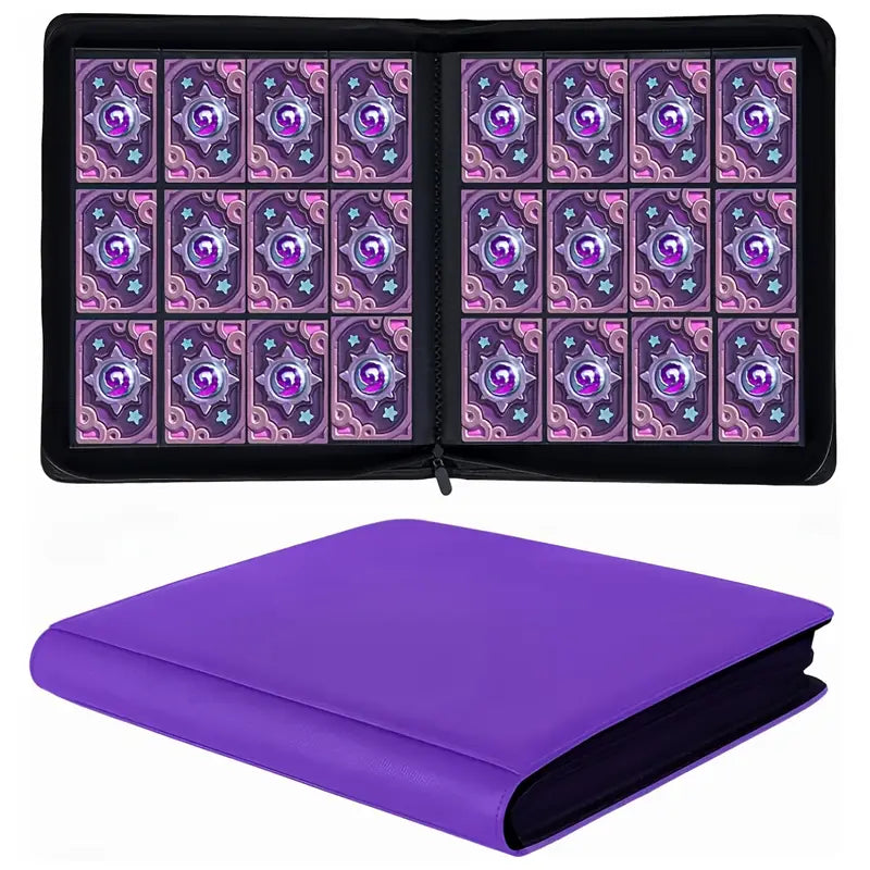 480 Side Loading Pocket Zip Binder - 12 Pocket Trading Card Album Folder