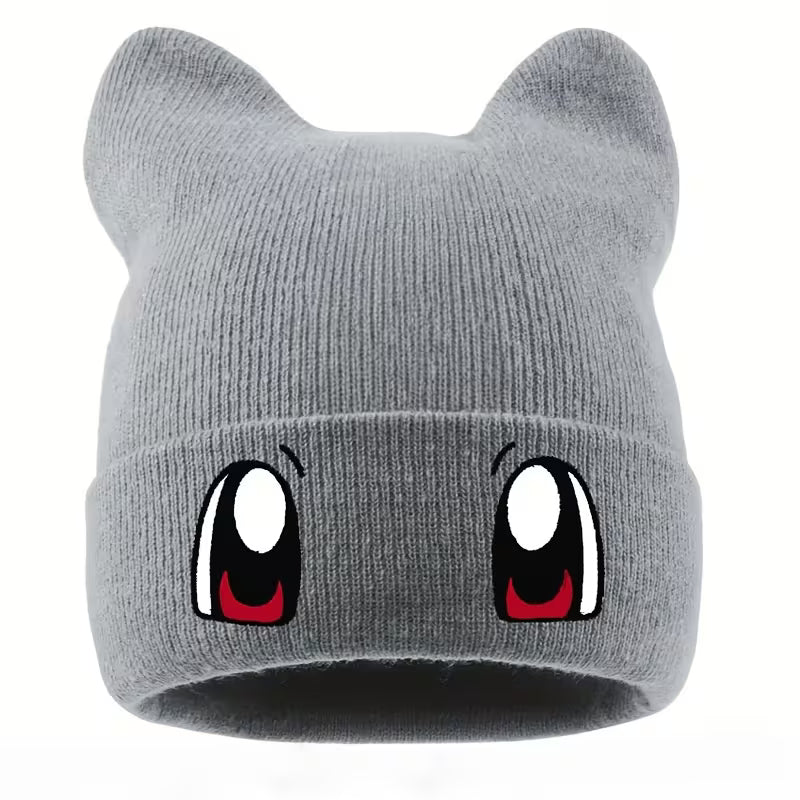 Cute Anime Eyes Knitted Beanie