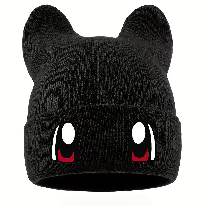 Cute Anime Eyes Knitted Beanie