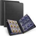 Top Loader Binder 324 Capacity with 9-Pocket Pages, PU Leather Card Binder Storage for 3 x 4'' Top loaders Trading Cards
