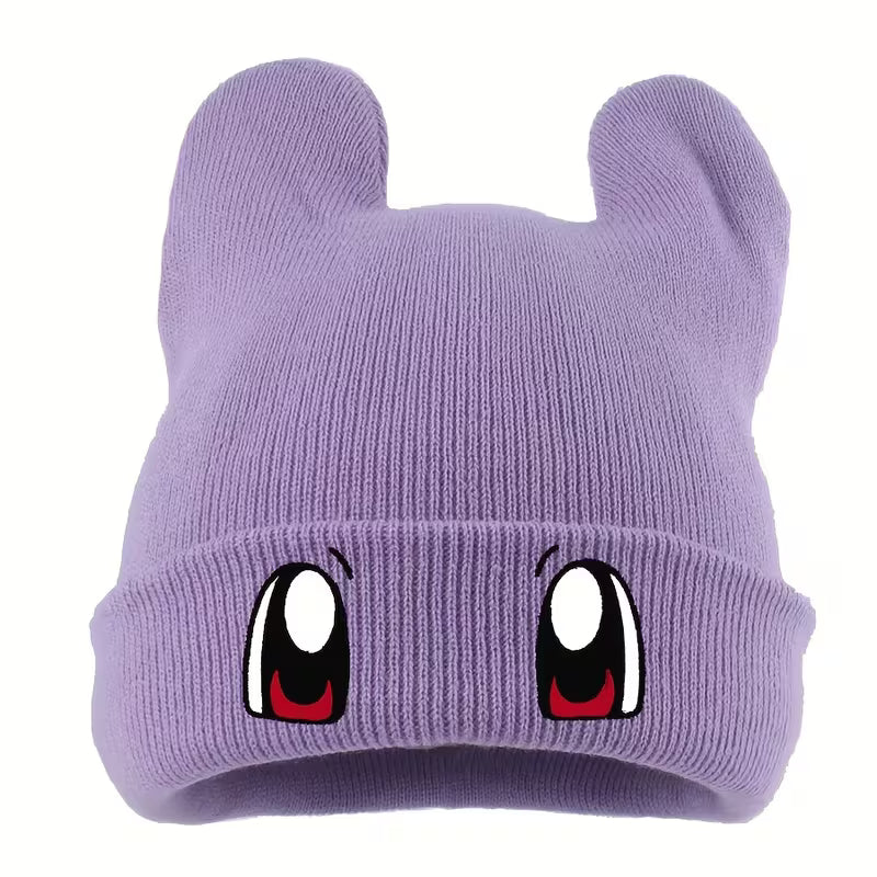 Cute Anime Eyes Knitted Beanie