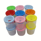 1pc Plastic Painting Brush Washing Cup  Pot & Lid: Various