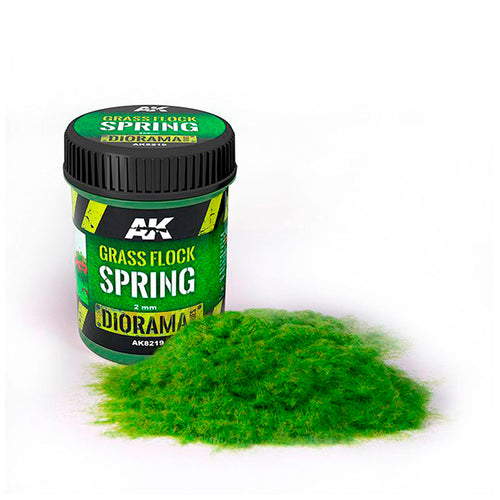 AK Interactive Vegetation - Grass Flock 2mm Spring 250ml