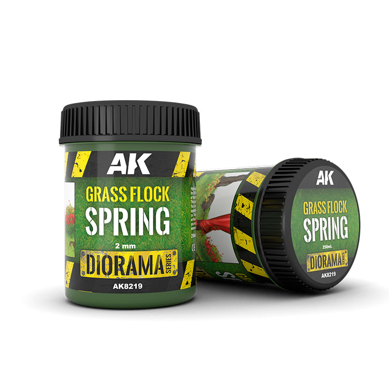 AK Interactive Vegetation - Grass Flock 2mm Spring 250ml