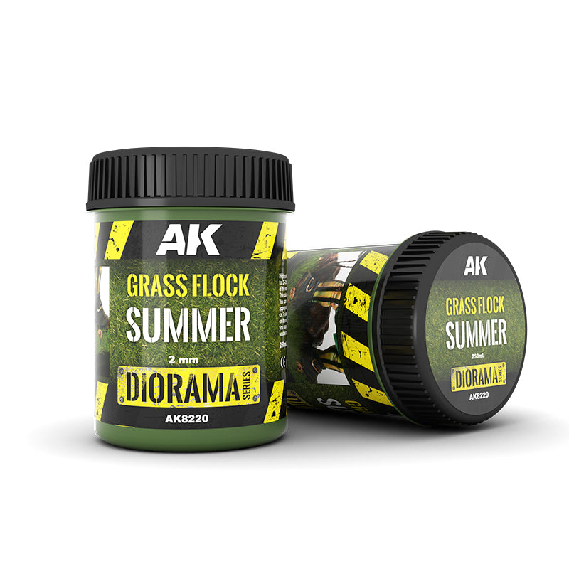AK Interactive Vegetation - Grass Flock 2mm Summer 250ml