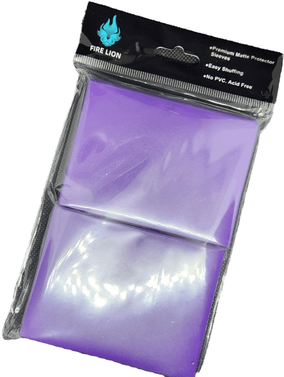 Fire Lion 100 Card Sleeves -Purple