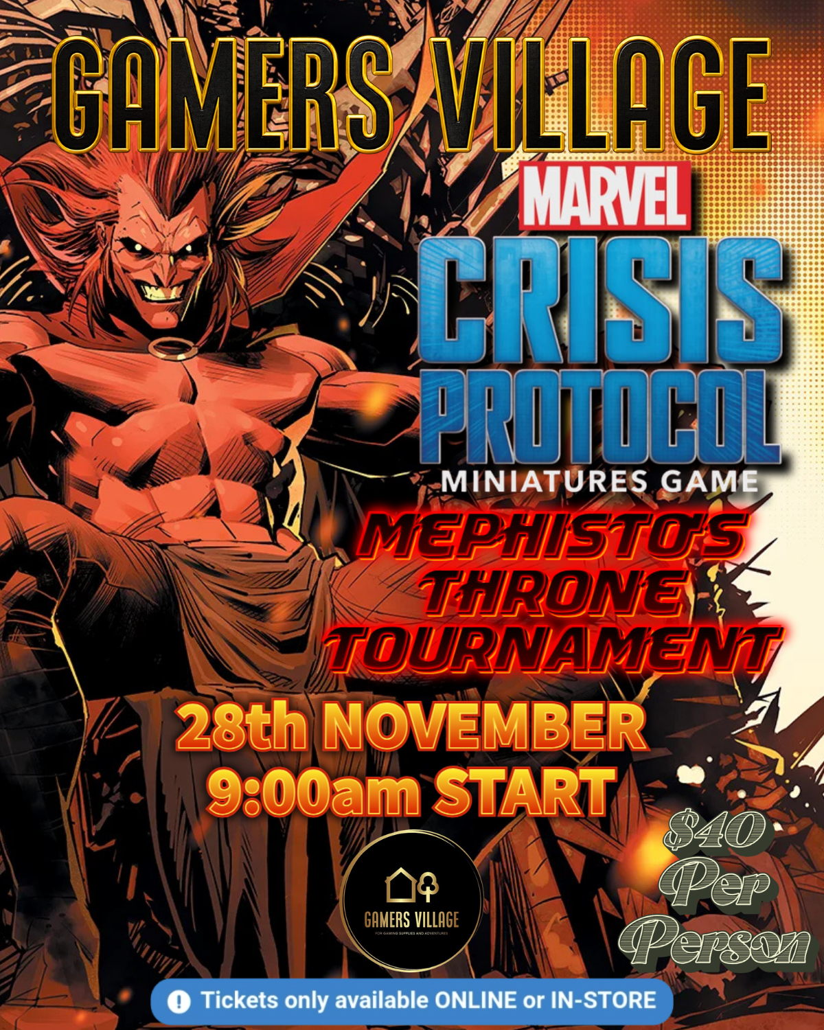 🔥 MARVEL: CRISIS PROTOCOL – MEPHISTO’S THRONE 🔥 [Saturday, 28th November 2026]