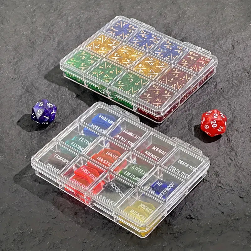 Counters for Magic: The Gathering, TCG, and Card Games Accessories, Game Counter Tokens |  Dice Set, [Random selection]