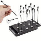 10-Piece Flexible Magnetic Alligator Clip Set with Base for Model Painting