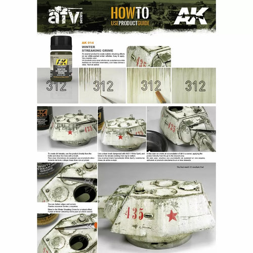 AK Interactive - Weathering Products - Streaking Grime for Winter Vehicles 35ml