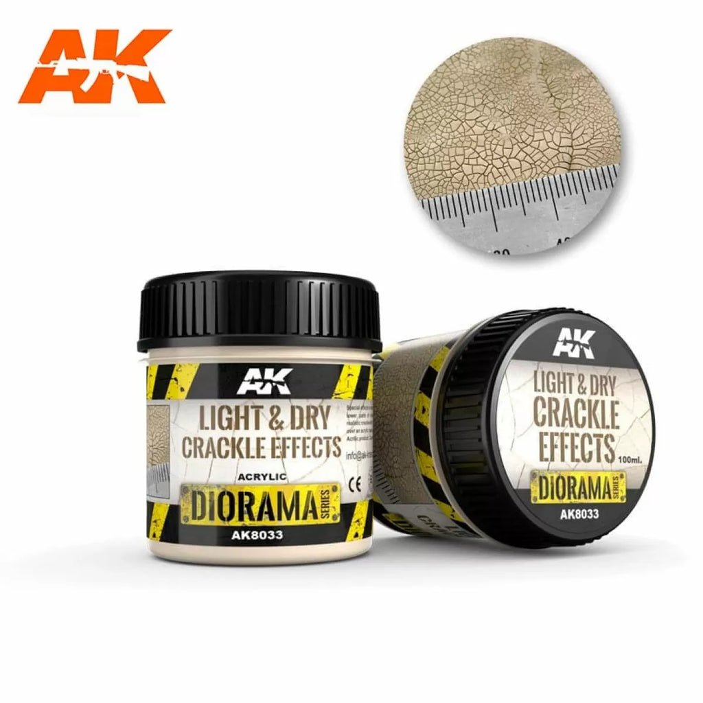 AK Interactive Dioramas - Light & Dry Cackle Effects 100ml