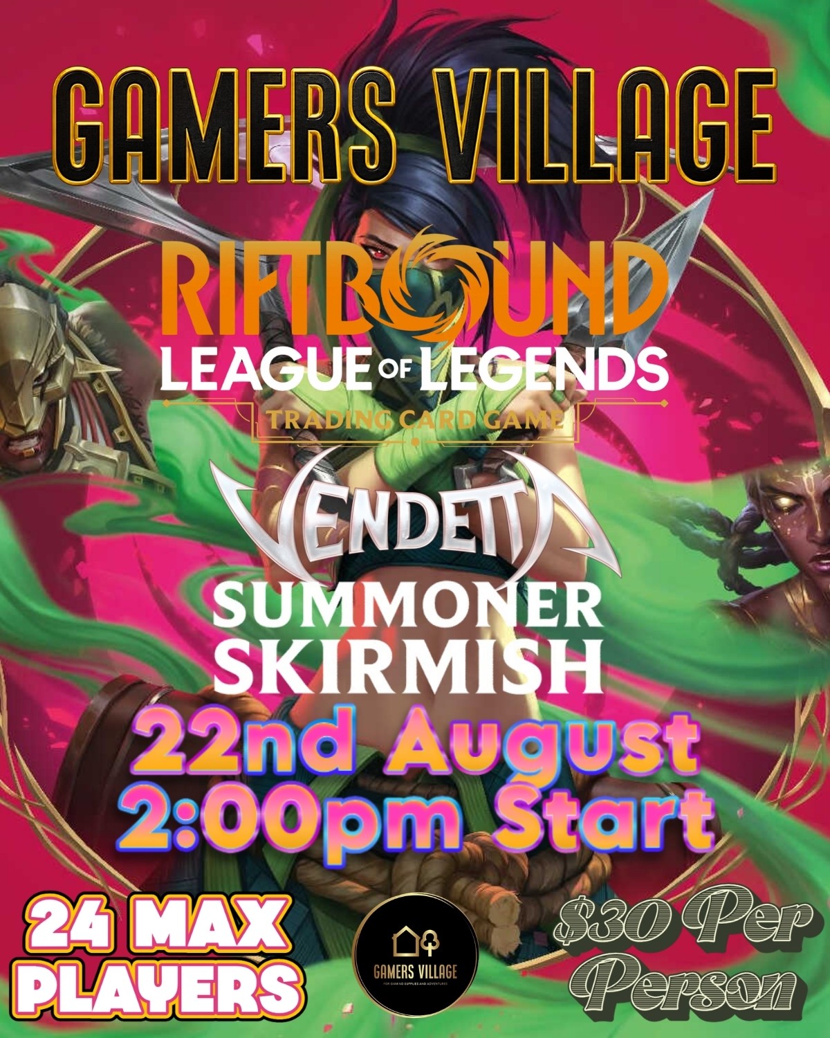 GAMERS VILLAGE RIFTBOUND SUMMONER SKIRMISH – AUGUST EVENT [22 August 2026]