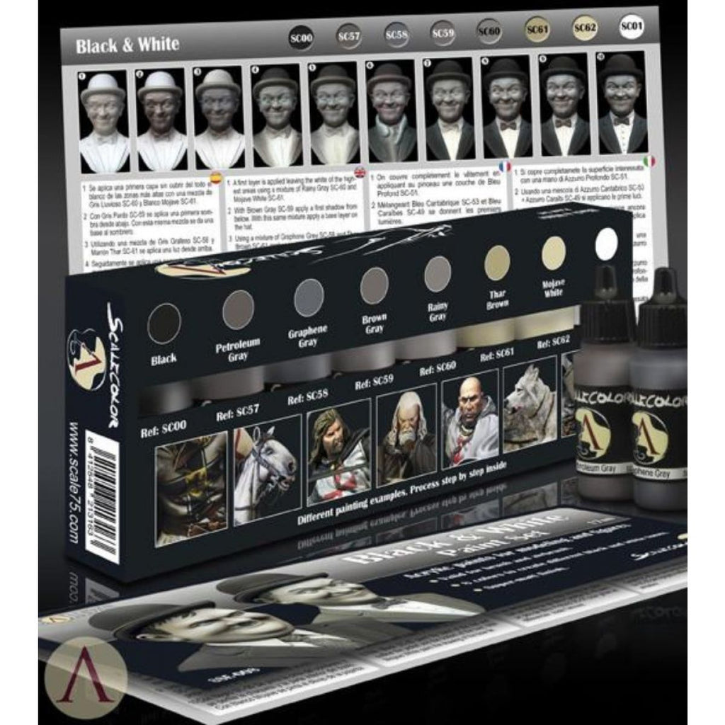 Scale 75 - Scalecolor - Black and White Paint Set