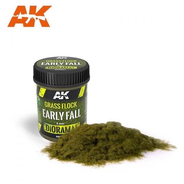 AK Interactive Vegetation - Grass Flock 2mm Early Fall 250ml