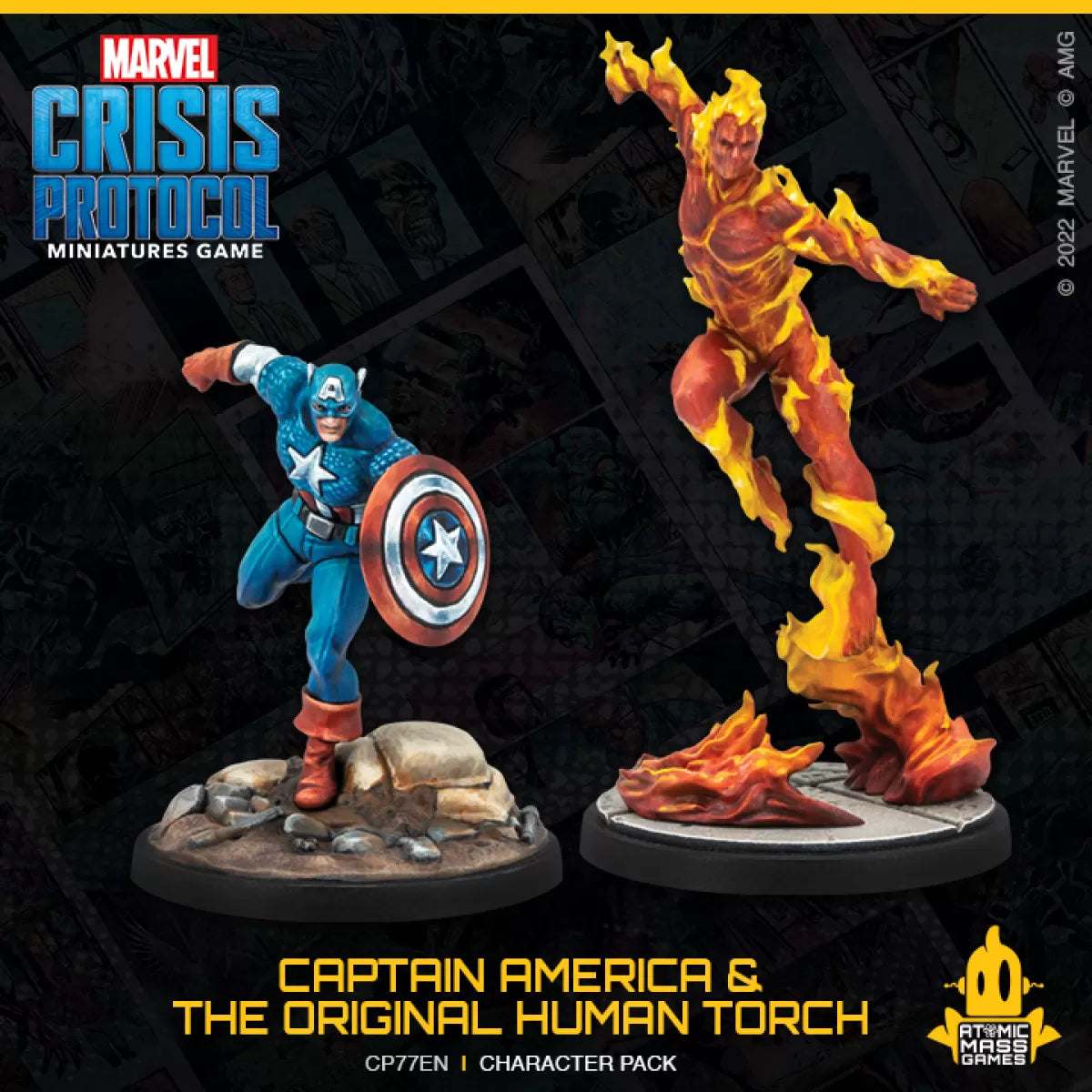 Marvel Crisis Protocol : Captain America & The Original Human Torch