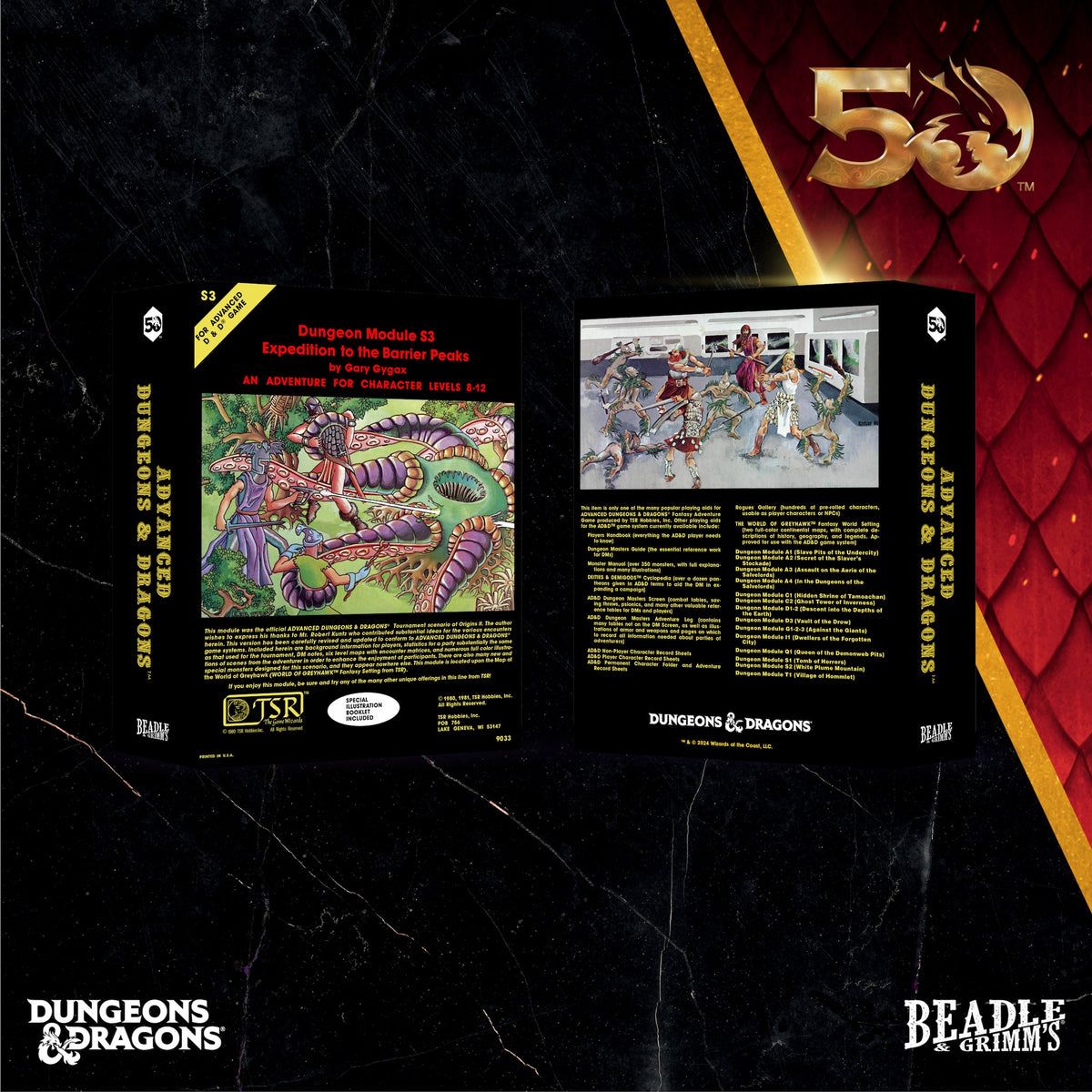 Beadle & Grimm's Expedition to Barrier Peaks Dice & Accessories Set D&D 50th