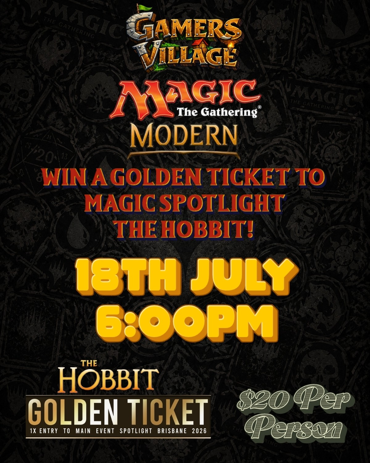 Gamers Village presents: GOLDEN TICKET TO MAGIC SPOTLIGHT: THE HOBBIT