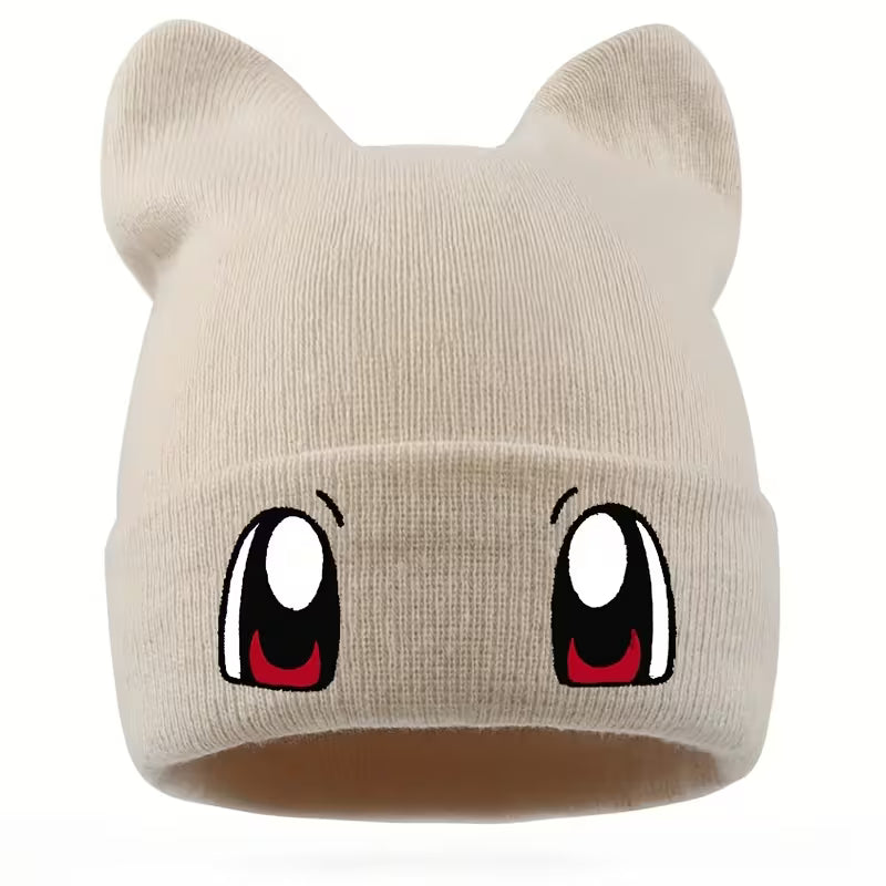 Cute Anime Eyes Knitted Beanie