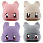 Cute Anime Eyes Knitted Beanie