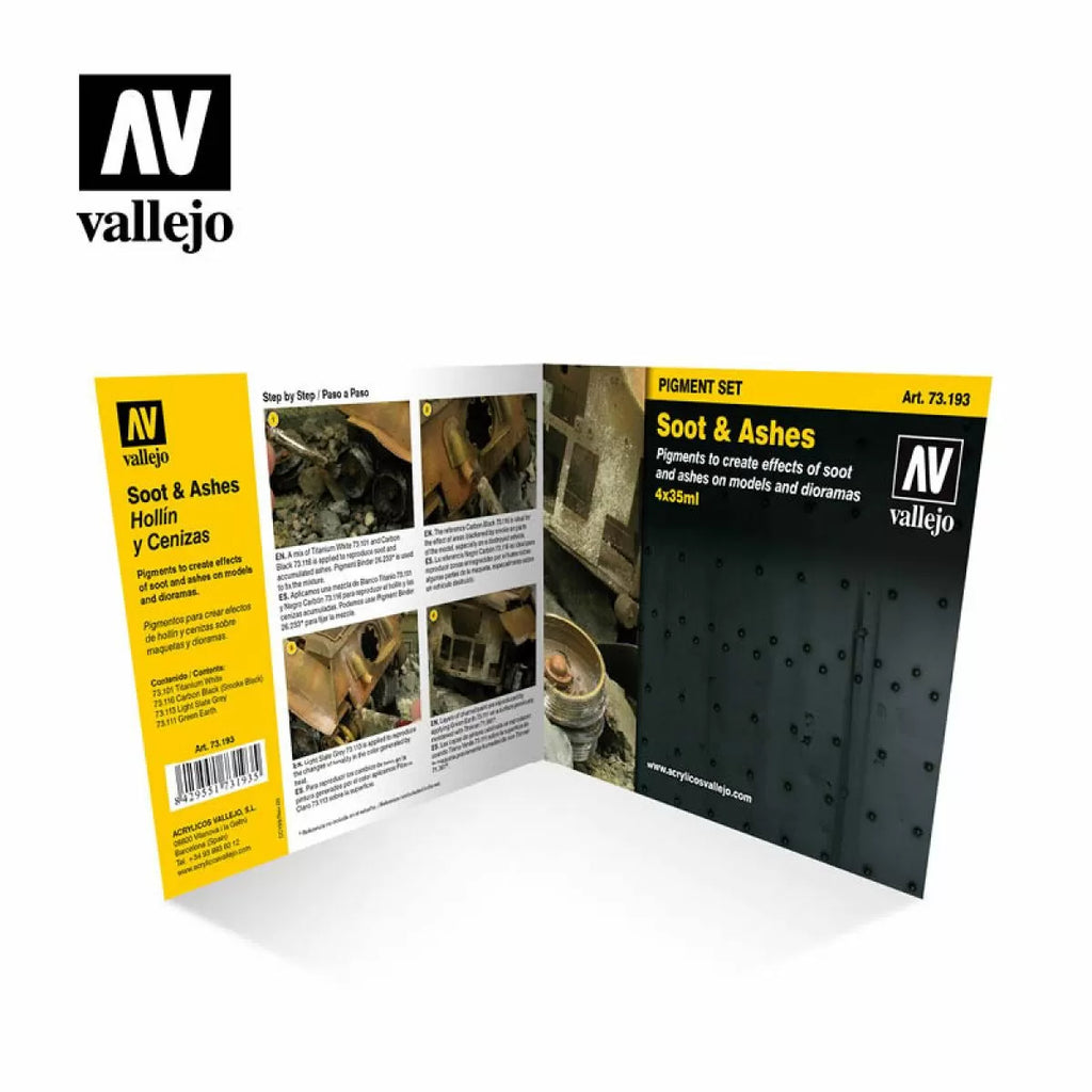 Vallejo - Pigments - Set Soot & Ashes 35ml