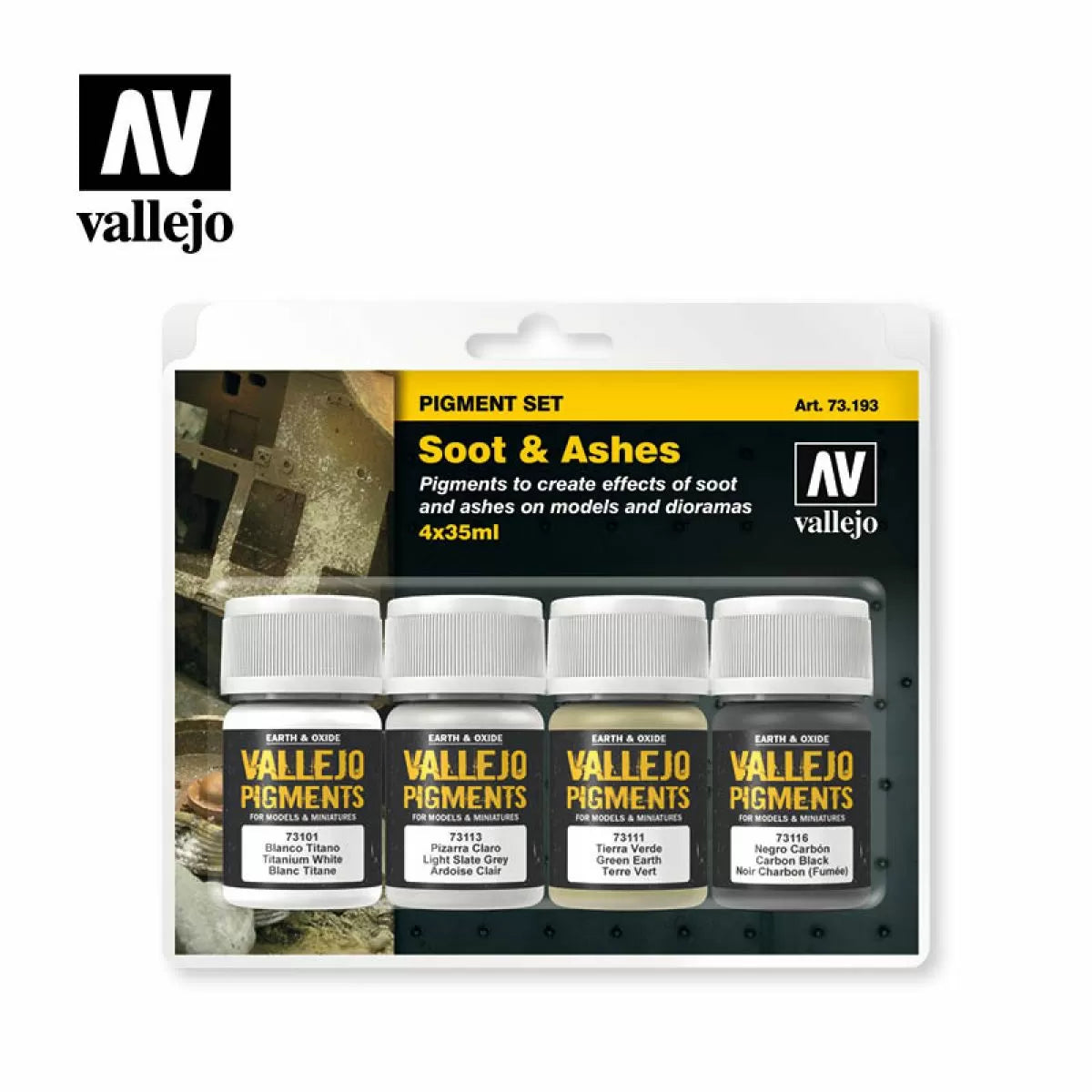 Vallejo - Pigments - Set Soot & Ashes 35ml