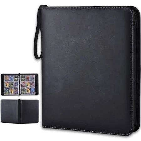 360 Side Loading Pocket Zip Binder - 9 Pocket Trading Card Album Folder
