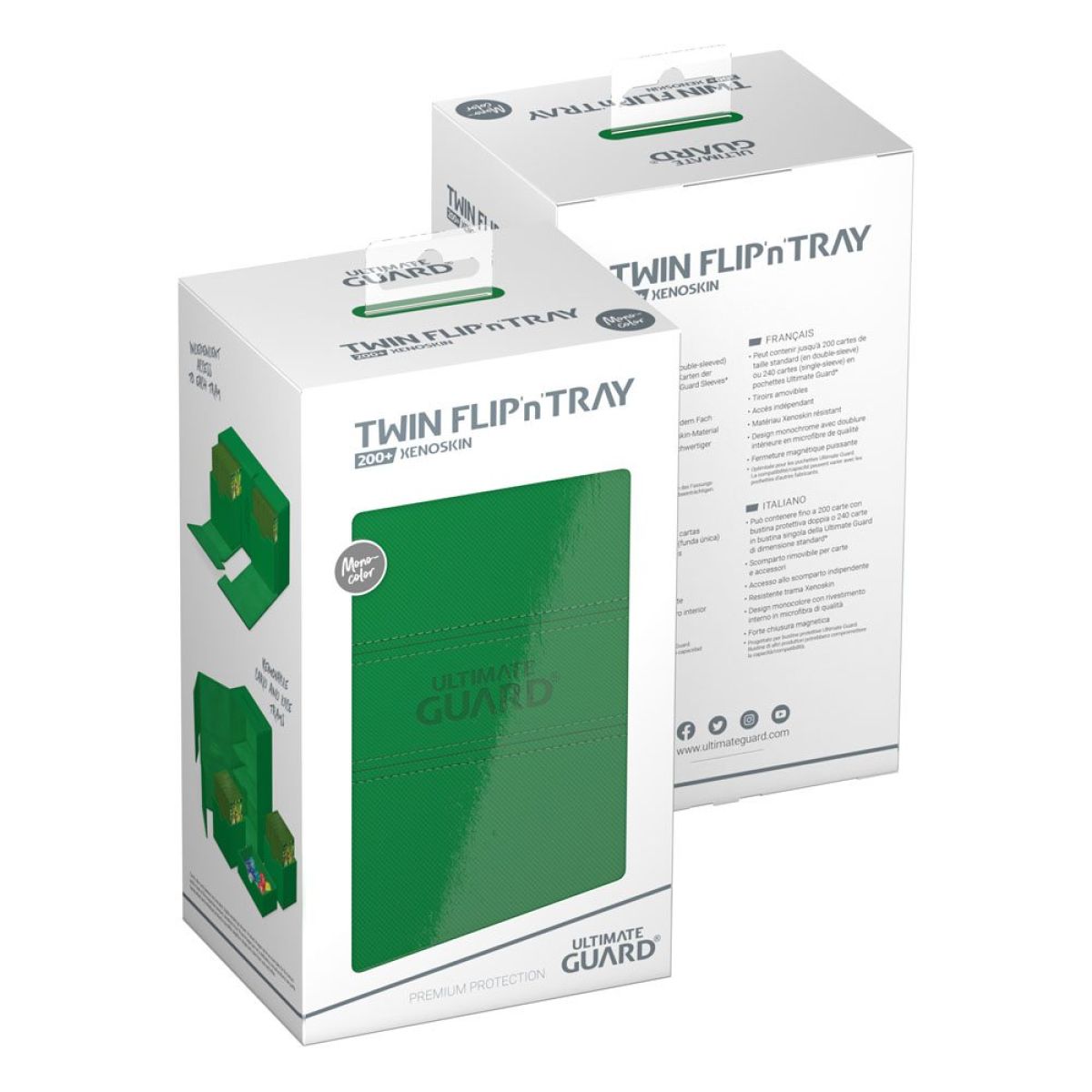 Ultimate Guard: Deck Box – XenoSkin Monocolor Twin Flip´n´Tray 200+