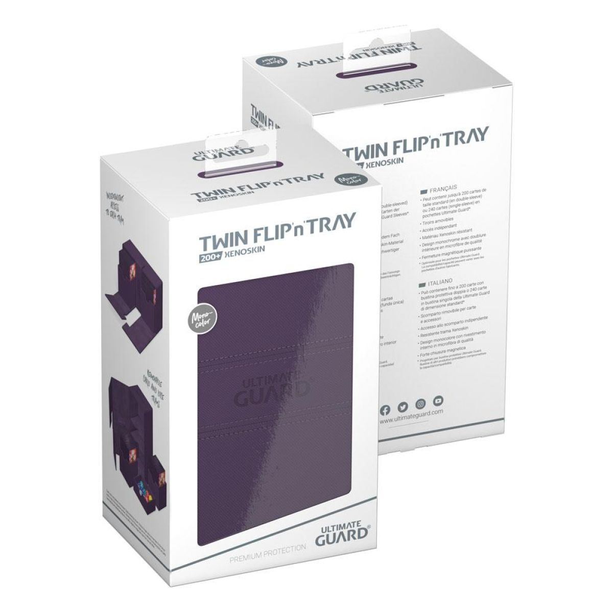 Ultimate Guard: Deck Box – XenoSkin Monocolor Twin Flip´n´Tray 200+